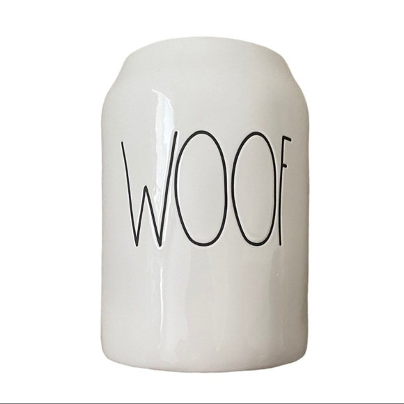 Rae Dunn ‘WOOF’ Dog Treat Canister NWOT No lid - Picture 5 of 5
